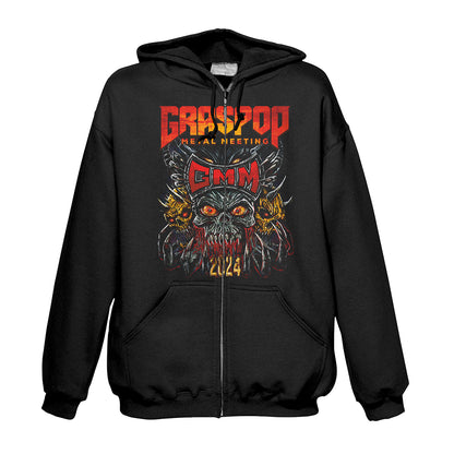 Unisex Zip Hoodie - Three Skulls