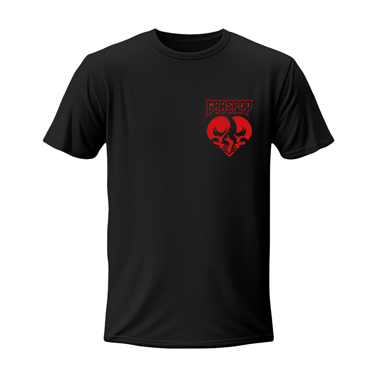 F16 - Unisex T-shirt - HEART SKULLS (Pocket Print)