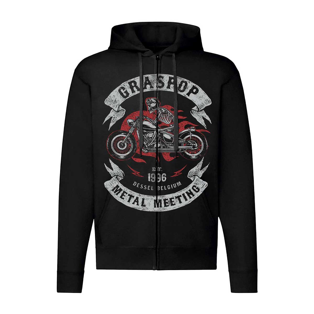 F31 - Unisex Zip Hood - BIKER